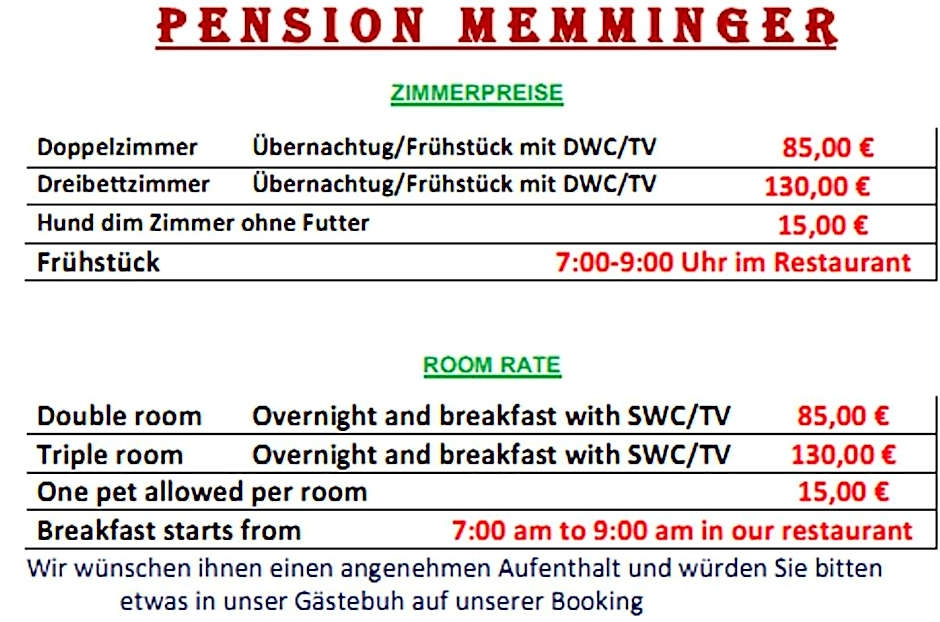 Pension Memminger