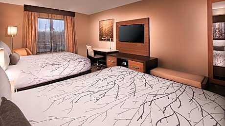 2 Queen Beds Non-Smoking Microwave Fridge