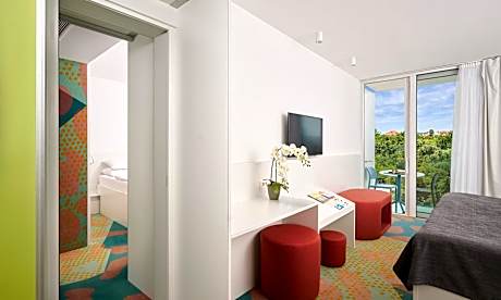 Classic connected Family Room with Balcony