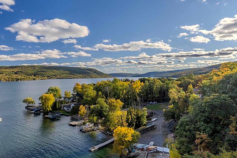 Canandaigua Lake Retreat with view and private beach access, foliage, hike, and Ski