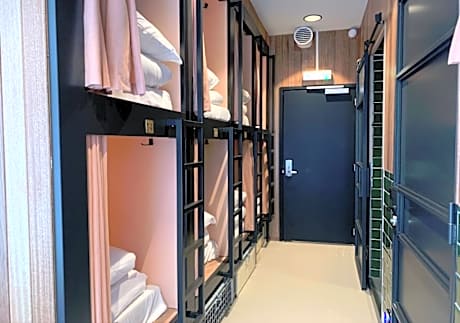 Bottom Capsule bed in Mixed dorm