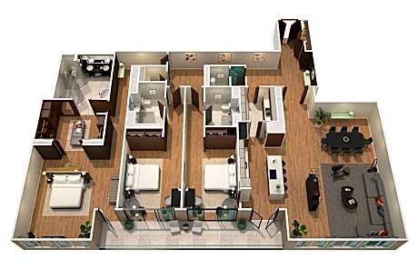 The Fitzroy, 3 Bedroom Residence, 1 King, River view, High floor, Balcony