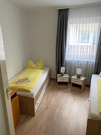 Small Twin Room with very small Bathroom