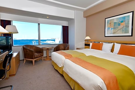 Check in after 3PM - Standard Floor Twin Room with Bay View - Tower Building  - Non-Smoking