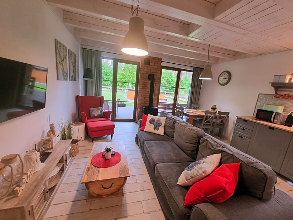 Domek z basenem nad jeziorem Gwiazdy, Ostoja Bukowo, Kaszuby