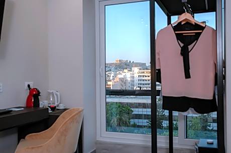 Corner Single Room with Acropolis View
