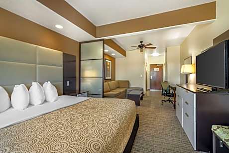 Suite-1 King Bed, Mobility Accessible, Roll In Shower, Kitchenette, Sofabed, Non-Smoking, Full Break